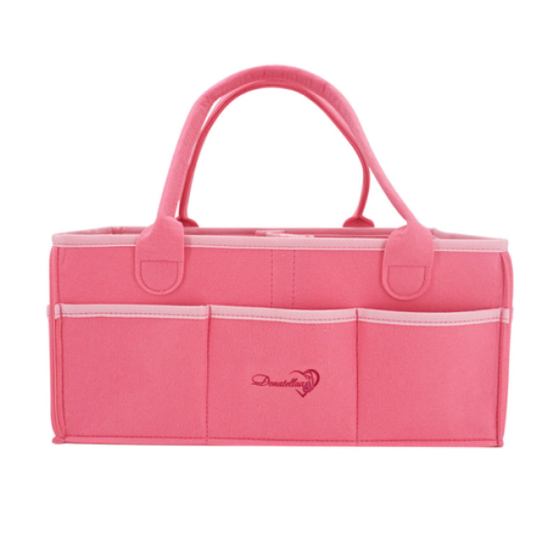 PINK Baby Diaper Caddy Organizer Nursery use Foldable Lightweight Portable Storage Baby Shower Gift Travel Tote Car